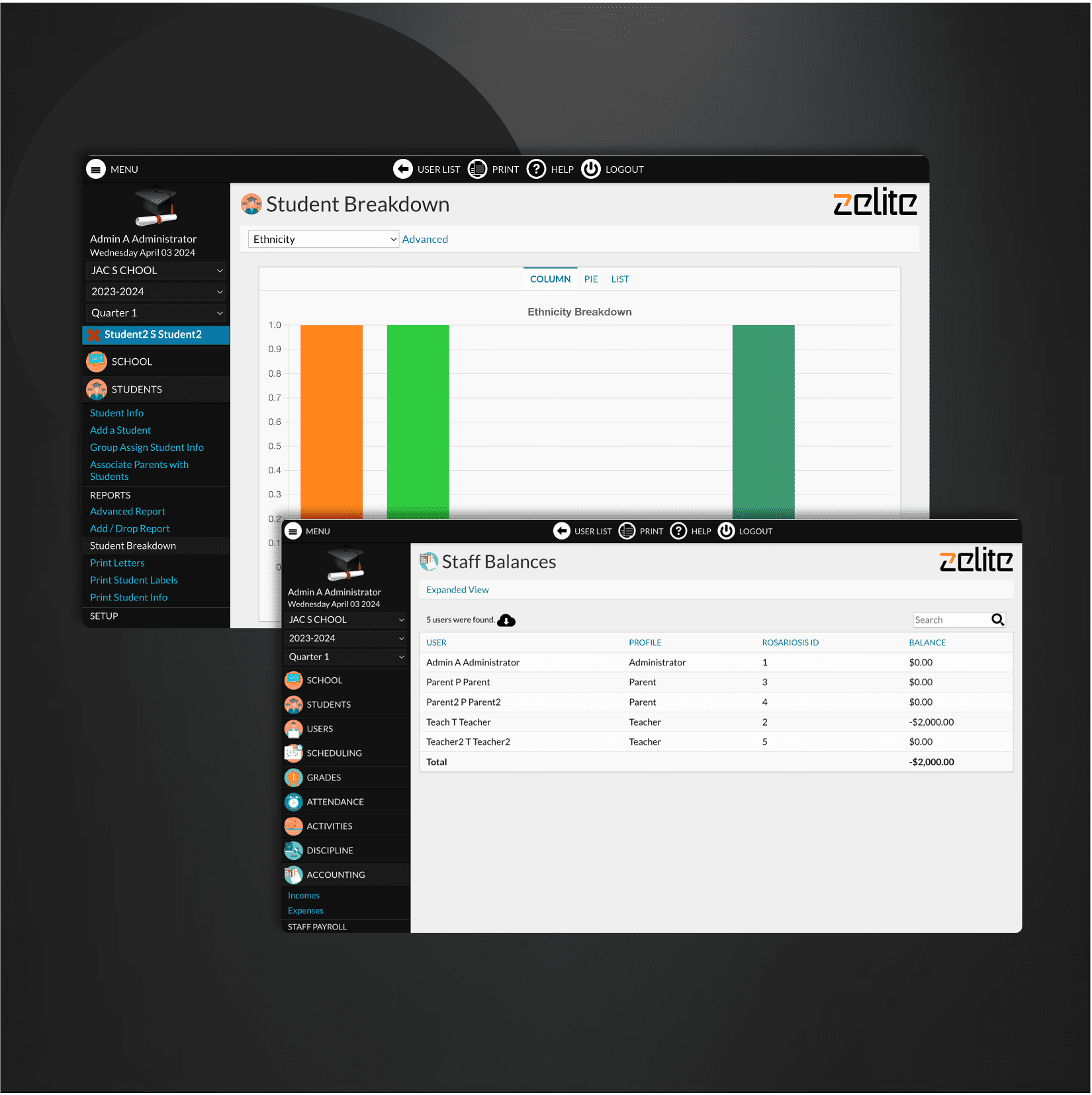 A Scalable All-in-One School ERP Web and Mobile App by Zelite Solutions
