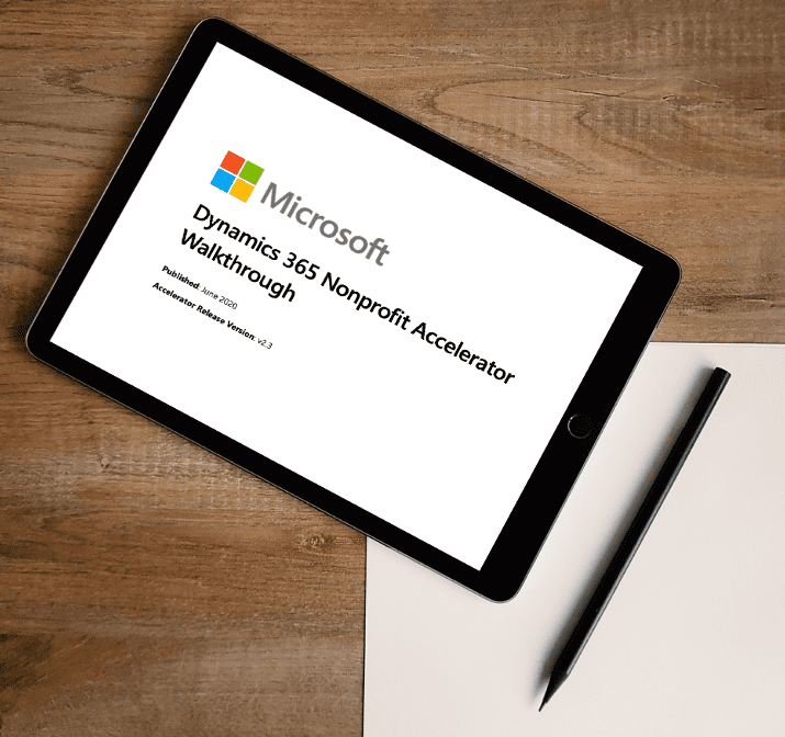 Dynamics 365 Nonprofit Accelerator Walkthrough