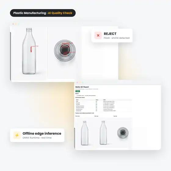 AI visual quality control on the bottling line